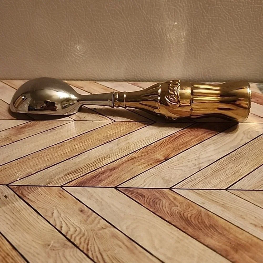 Metal Coca Cola Ice Cream Scoop 8 Inches Long Handle In Shape of Coke Bottle